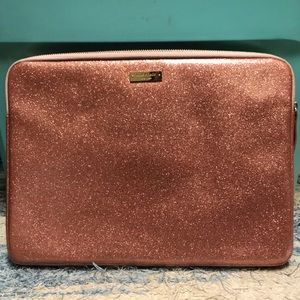 Kate Spade Rose Gold Padded Laptop Zipper Case